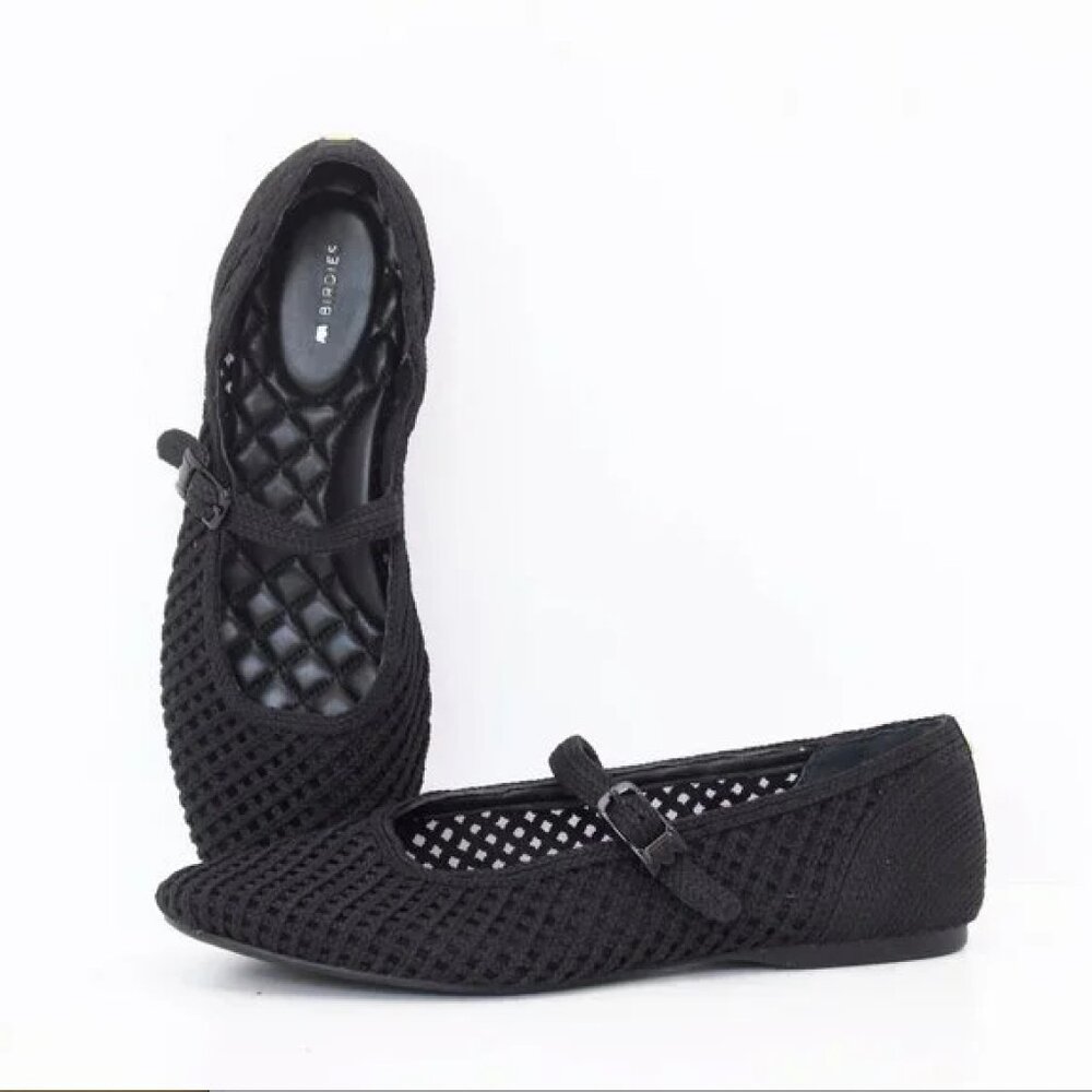 Birdies Black Braid The Hummingbird Mary Jane Flats- Size 10
